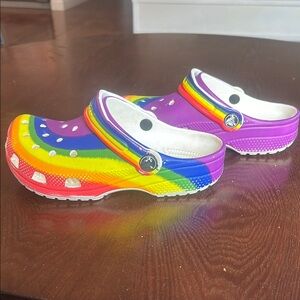 Kids Rainbow CROCS size 1
